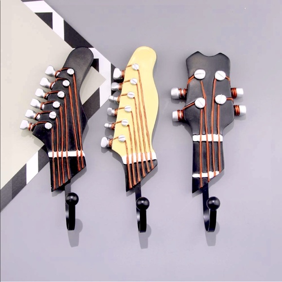 KUNGYO Other - NEW Vintage Guitar Head Wall Hooks Hangers Metal Resin Heavy Duty, Set of 3